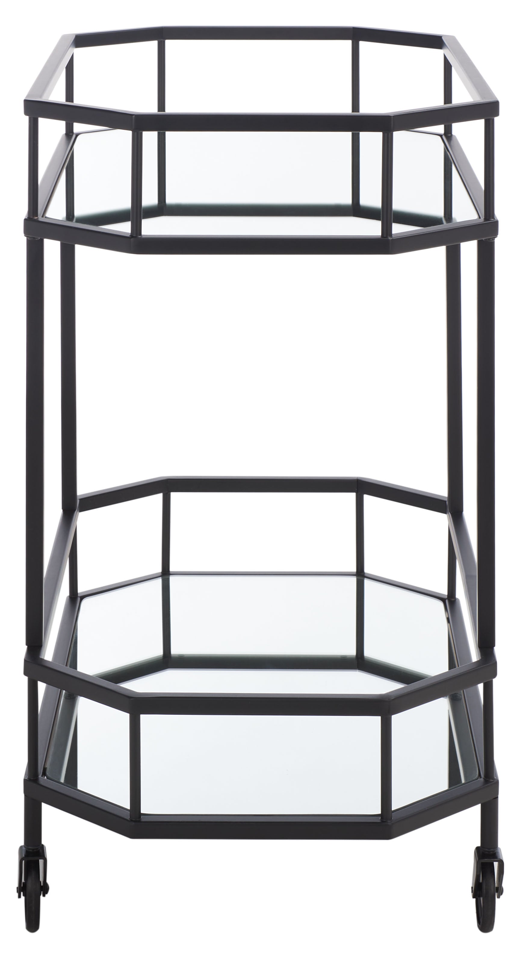 SILVA 2 TIER OCTAGON BAR CART