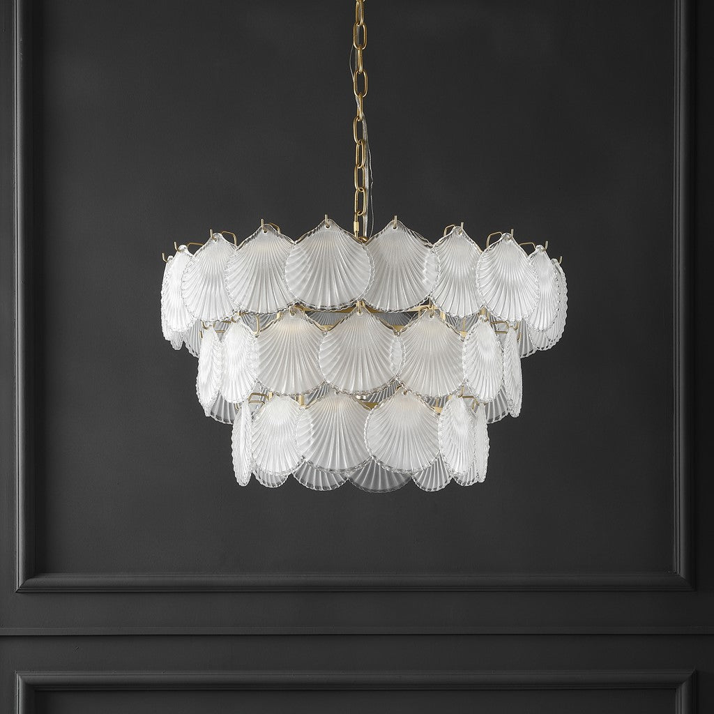 GUTIERREZ 3 TIER GLASS CHANDELIER