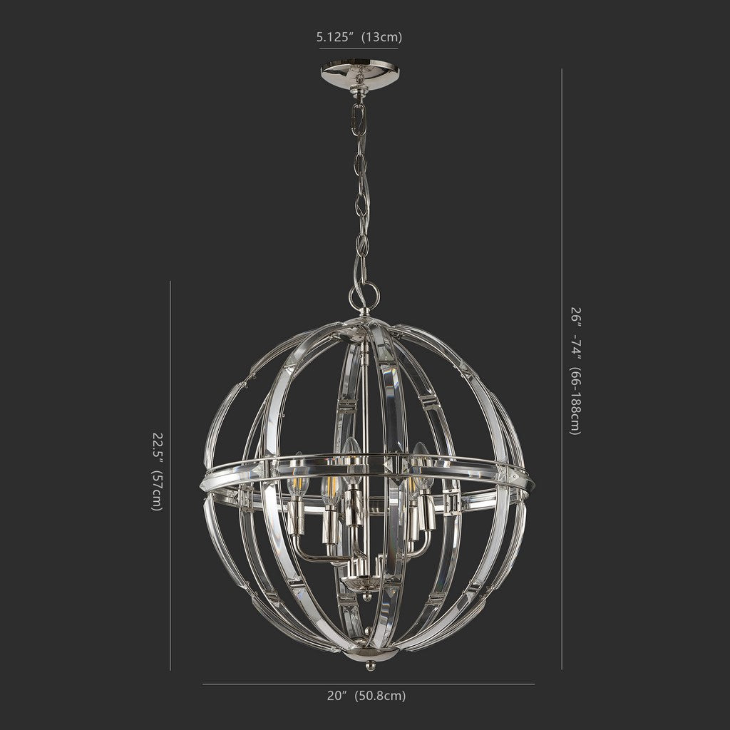 GIORDANO ROUND CRYSTAL CHANDELIER