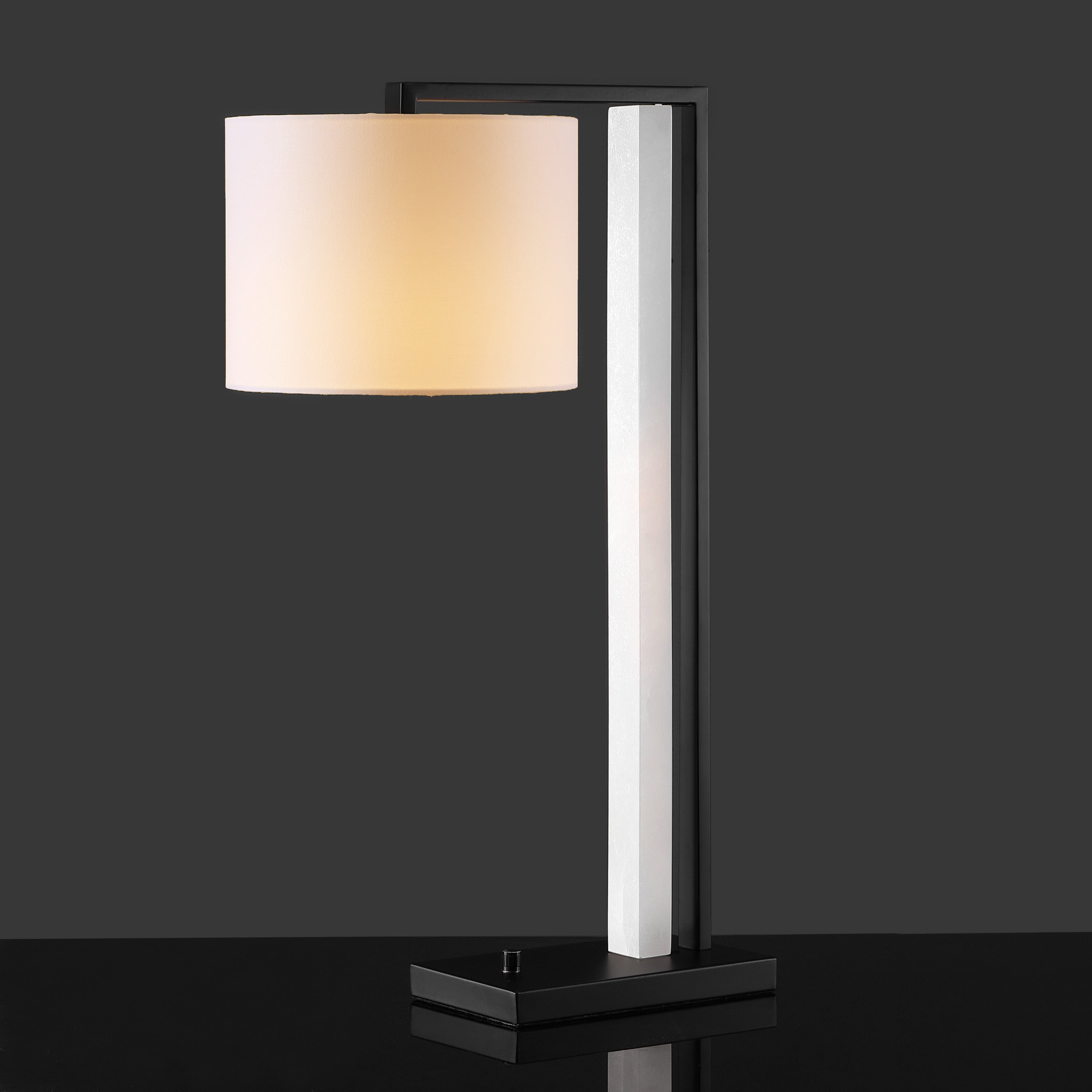 KATRYNA ALABASTER AND METAL TABLE LAMP