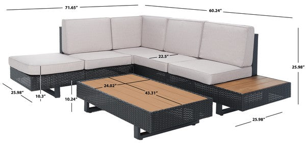 ALLISON TABLE & 2 SEAT SECTIONAL