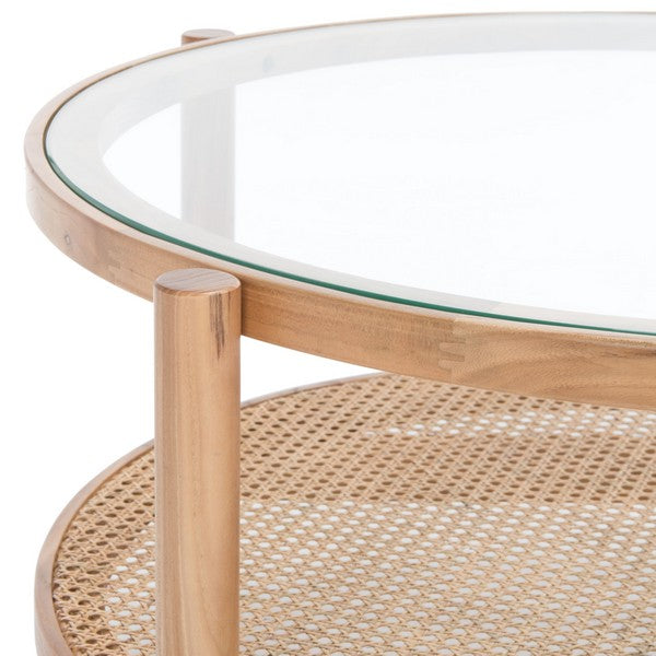 KARYNA RATTAN AND GLASS COFFEE TABLE