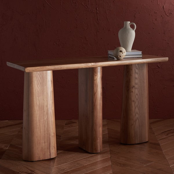 RYLLAE ELM WOOD CONSOLE TABLE