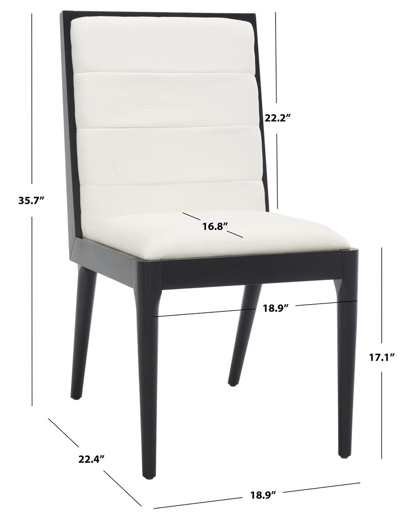 LAYCEE LINEN AND WOOD DINING CHAIR