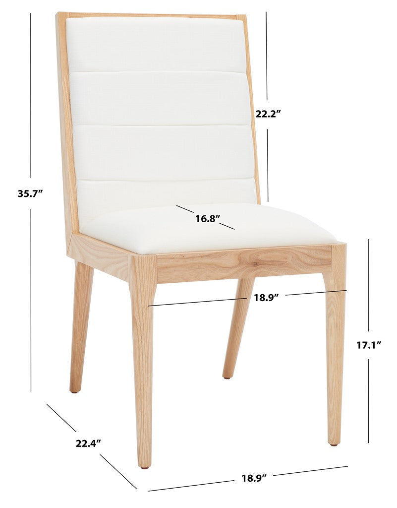 LAYCEE LINEN AND WOOD DINING CHAIR