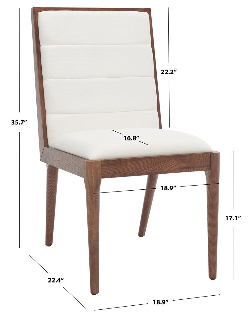 LAYCEE LINEN AND WOOD DINING CHAIR