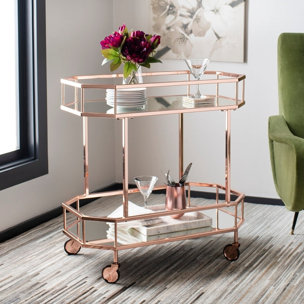 SILVA 2 TIER OCTAGON BAR CART