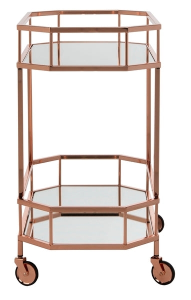 SILVA 2 TIER OCTAGON BAR CART