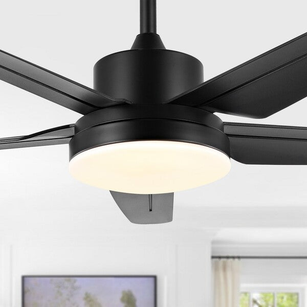 MELESA, LED LIGHT, 52 INCH, BLACK, IRON CEILING FAN