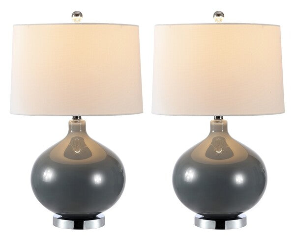 MASERA, 25 INCH, GLASS TABLE LAMP SET OF 2 W/ USB PORT?