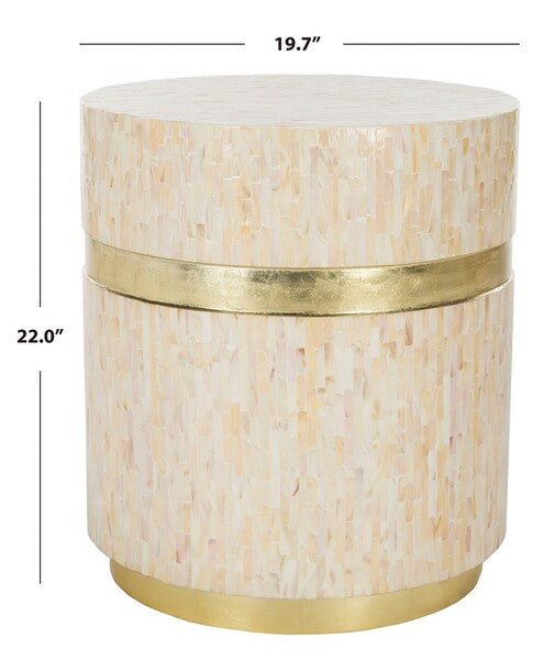 PERLA MOSAIC ROUND SIDE TABLE